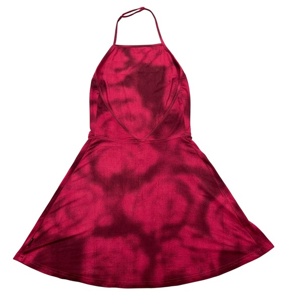 RVCA Halter Dress Fit and Flare Sleeveless Casual Party‎ Mini Sz XS Red Floral - Picture 6 of 8
